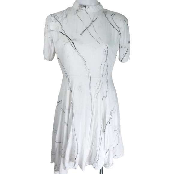 Tina + Jo Marble Print Mock Neck Dress - Picture 1 of 3